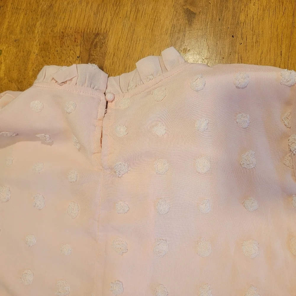 Womens Large Baby Pink Light Weight Shein Blouse